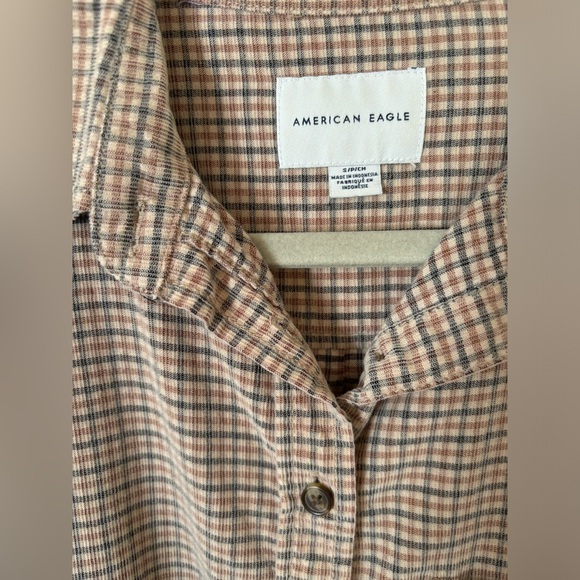 American Eagle Corduroy Plaid Button-Up - Picture 3 of 4